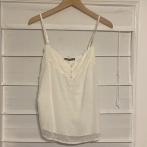 Abercrombie Textured tank with lace